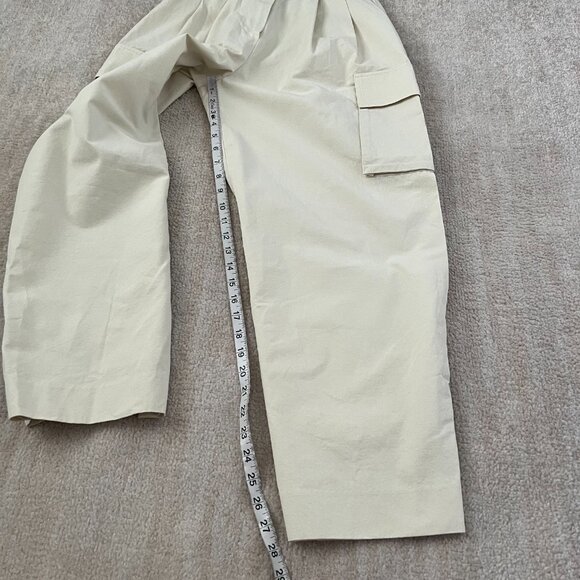 Blossom Cotton High Rise Pleated Utility Cargo Pants S - Picture 5 of 9